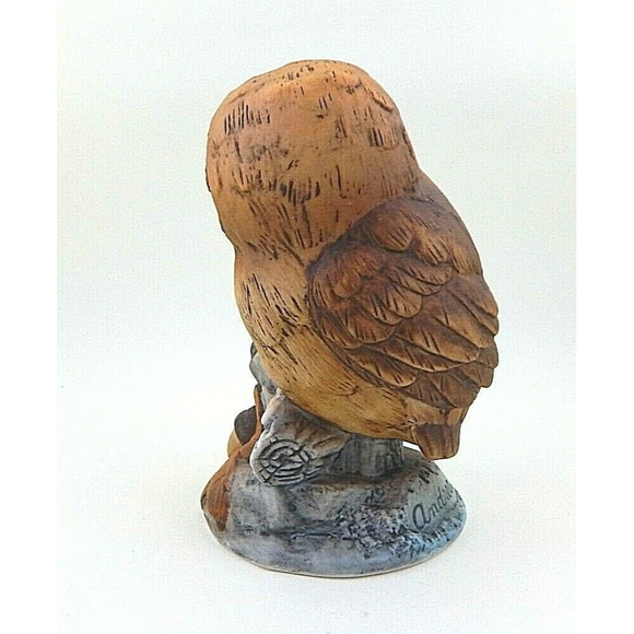 Andrea by Sadek Baby Owl Porcelain Bisque Figurine - Picture 4 of 9